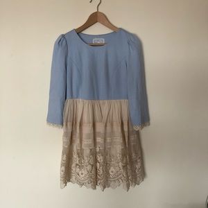 Cotton with Lace Dress for Big Girl Size 12-14